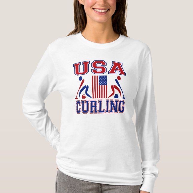 USA Curling T-Shirt (Front)
