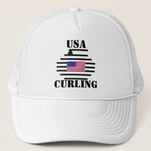 USA CURLING TRUCKER HAT