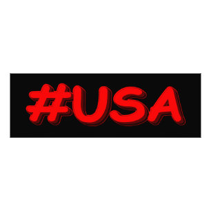 "#USA" Cute Design. Buy Now Photo Print
