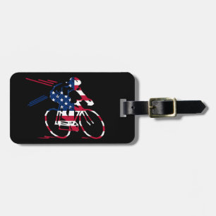 USA Cyclist Luggage Tag