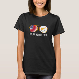 Usa Cyprus Flag Sunglasses Cypriot Americans T-Shirt