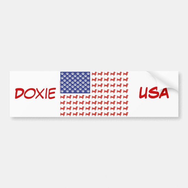 USA Dachshund Bumper Sticker (Front)