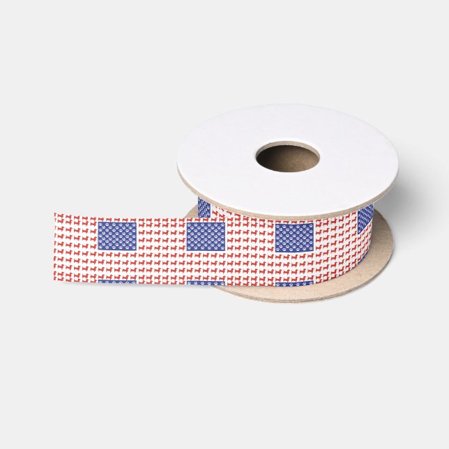 USA Dachshund Satin Ribbon (Spool)