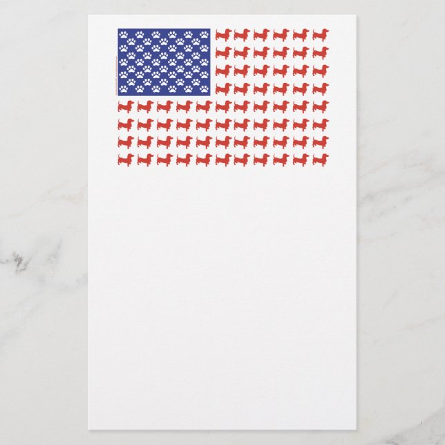 USA Dachshund Stationery (Front)