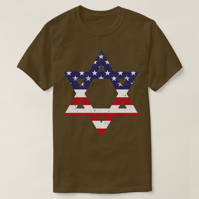USA David star T-Shirt (Design Front)