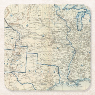 USA Dec 1860 Square Paper Coaster