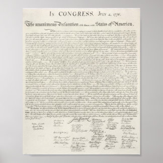 USA 📜 Declaration of Independence Poster