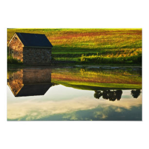 USA, Delaware, Wilmington. Stone barn on edge Photo Print