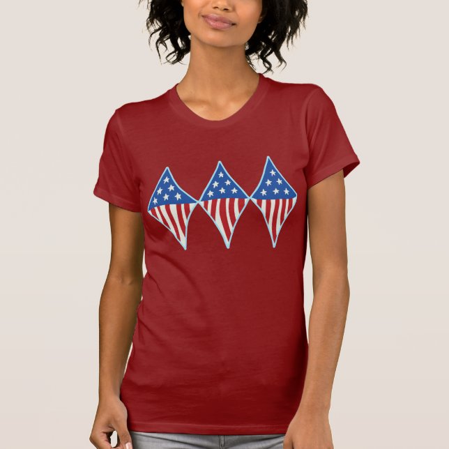 USA Diamonds Ladies T-shirts (Front)