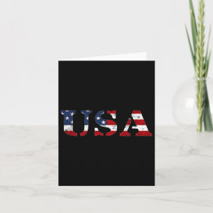 Usa Distressed Us Flag Patriotic Fourth Of July Am Card