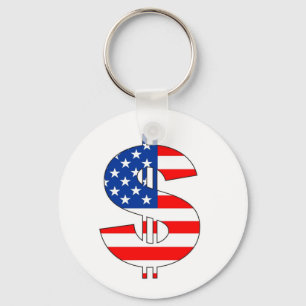 usa dollar symbol money sign key ring