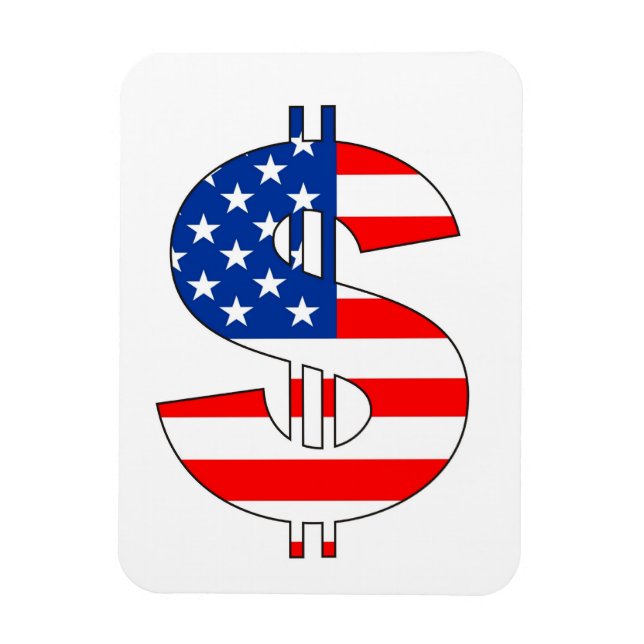 usa dollar symbol money sign magnet (Vertical)
