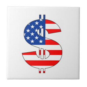usa dollar symbol money sign tile