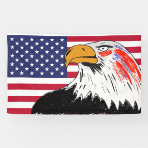 USA Drawing of an Eagle Banner