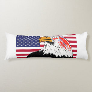 USA Drawing of an Eagle Body Cushion