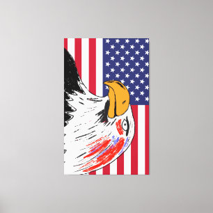 USA Drawing of an Eagle Canvas Print