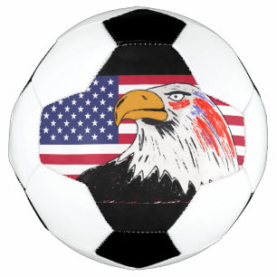 USA Drawing of an Eagle Soccer Ball
