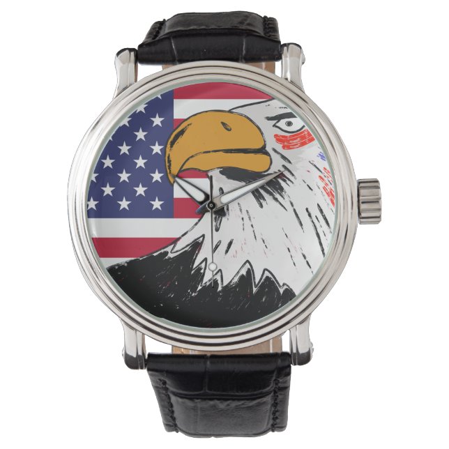 USA Drawing of an Eagle Watch (Front)