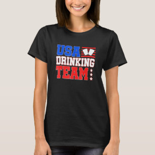 Usa Drinking Team  Drinking Beer T-Shirt