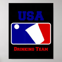 Usa Drinking Team Funny Party Beer Pong Game