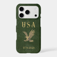 USA Eagle 1775 - 2026 Fax green leather