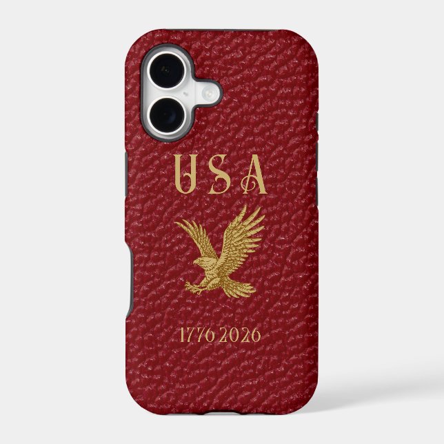 USA Eagle 1775 - 2026 Fax red leather  (Back)
