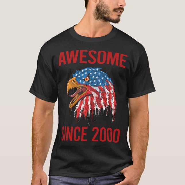 USA Eagle - Awesome Since 2000 T-Shirt (Front)