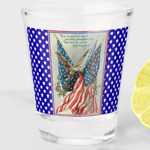 USA Eagle Fourth of July Patriotic Flag Shot Glass