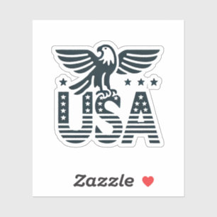 USA Eagle Patriotic Desig -Stars and Stripes Style