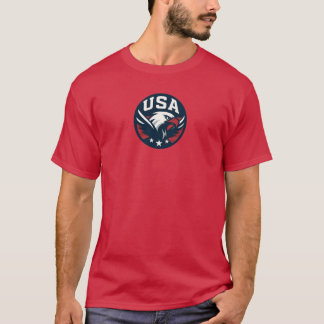 USA Eagle Roundel — Aggressive Sports Emblem T-Shirt