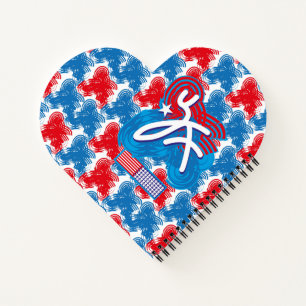 USA/EEUU FLAG SIMPLIFIED TEXT BY MASANSER PIXELAT NOTEBOOK