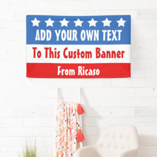 USA Election Red White Blue Customisable Banner