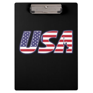 USA. Elegant american flag letter Clipboard