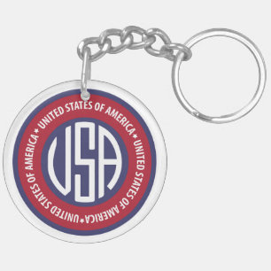 USA emblem Key Ring