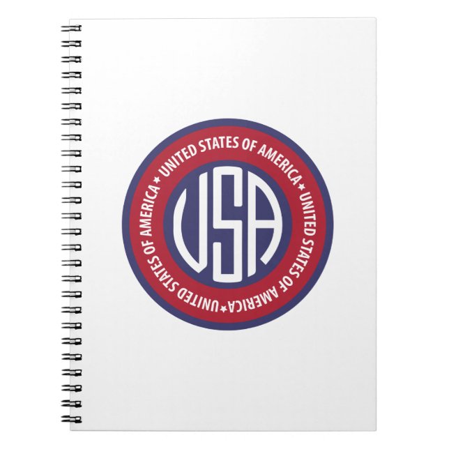 USA emblem Spiral Notebook (Front)