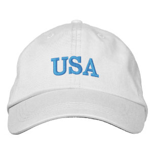 USA Embroidered Hat   Classic Patriotic Cap 