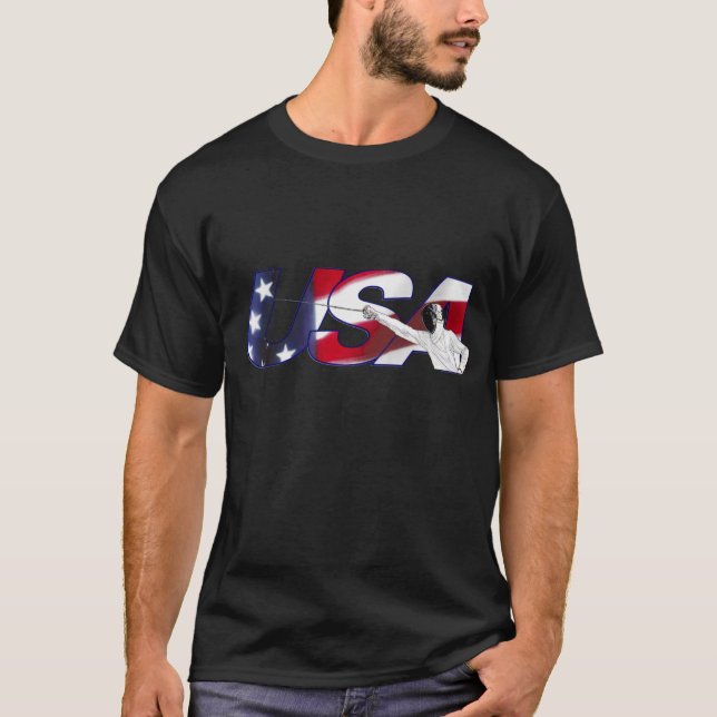 USA Fencing - Black Shirt (Front)