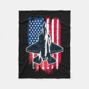 Usa Fighter Jet F-35 4th Of July Men Women Kids Pa Fleece Blanket