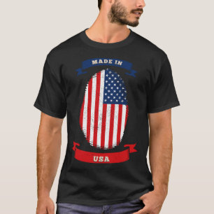 USA FINGERPRINT  American Patriot 4th July Patriot T-Shirt