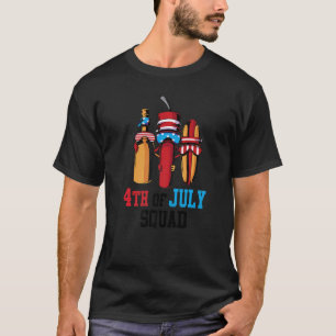 Usa Fireworks American Hotdog Patriotic 4th Of Jul T-Shirt