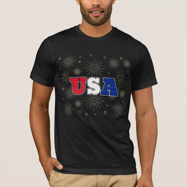 USA FIREWORKS T-Shirt (Front)
