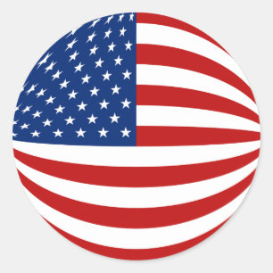 USA Fisheye Flag Sticker