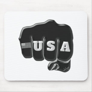 USA Fist Bump with the American flag Mouse Pad