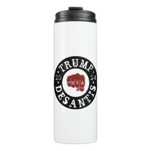 USA Fist Tattoo Trump DeSantis 2024 Thermal Tumbler