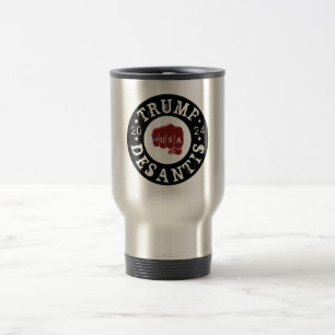 USA Fist Tattoo Trump DeSantis 2024 Travel Mug
