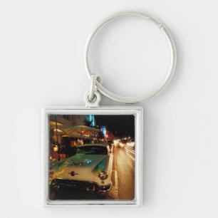 USA, FL, Miami, South Beach at night. 2 Key Ring