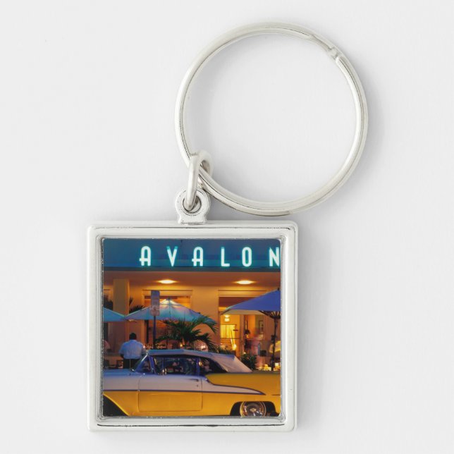 USA, FL, Miami, South Beach at night. Key Ring (Front)