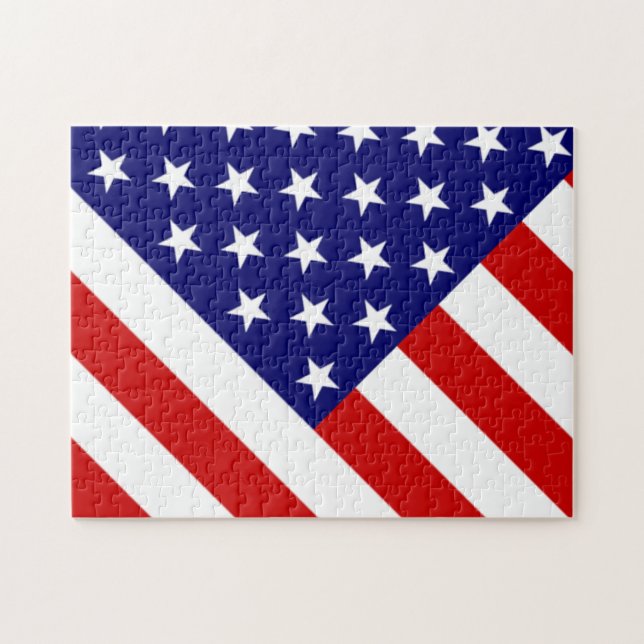 USA Flag 11x14 252pc jpcn Jigsaw Puzzle (Horizontal)