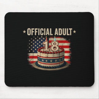 Usa Flag 18 Year Old Eighn 18th Birthday Mouse Pad