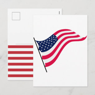 USA Flag 2026 – Bold American Flag for 250th Holiday Postcard